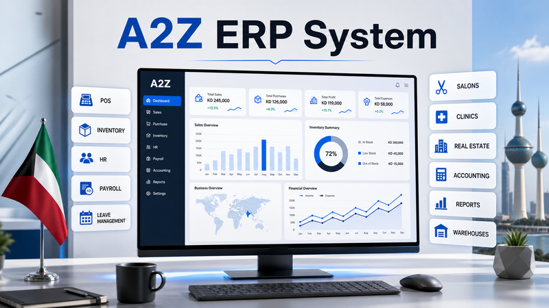 A2Z ERP System Kuwait | Complete Business, Accounting & Operations Management